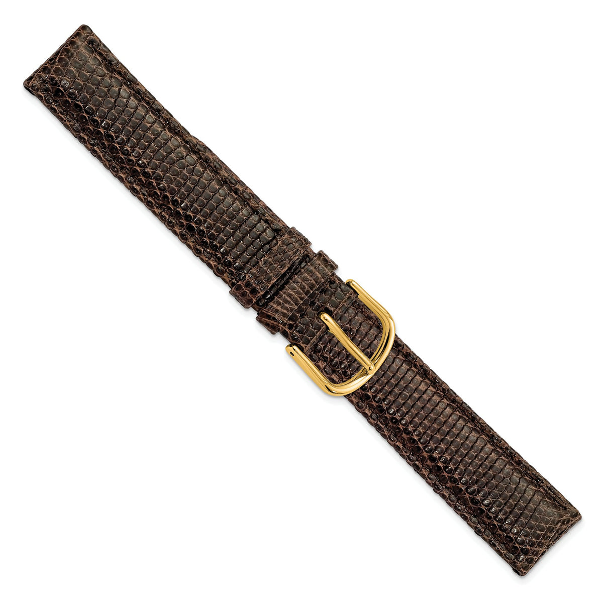 Brown Genuine Lizard Leather Watch Band, 10mm - Sophia Jewelers