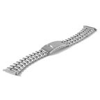 Gilden Mens Long 18-22mm President-Style Satin and Polished Stainless Steel with Deployment Buckle 7 inch Watch Band