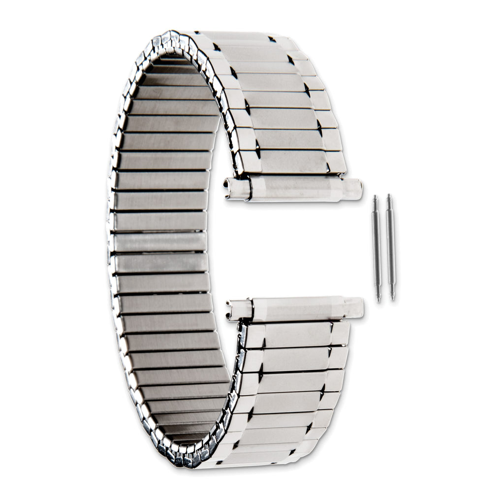 Expansion Watch Band in Stainless Steel, Brushed & Polished, 18mm - Sophia Jewelers