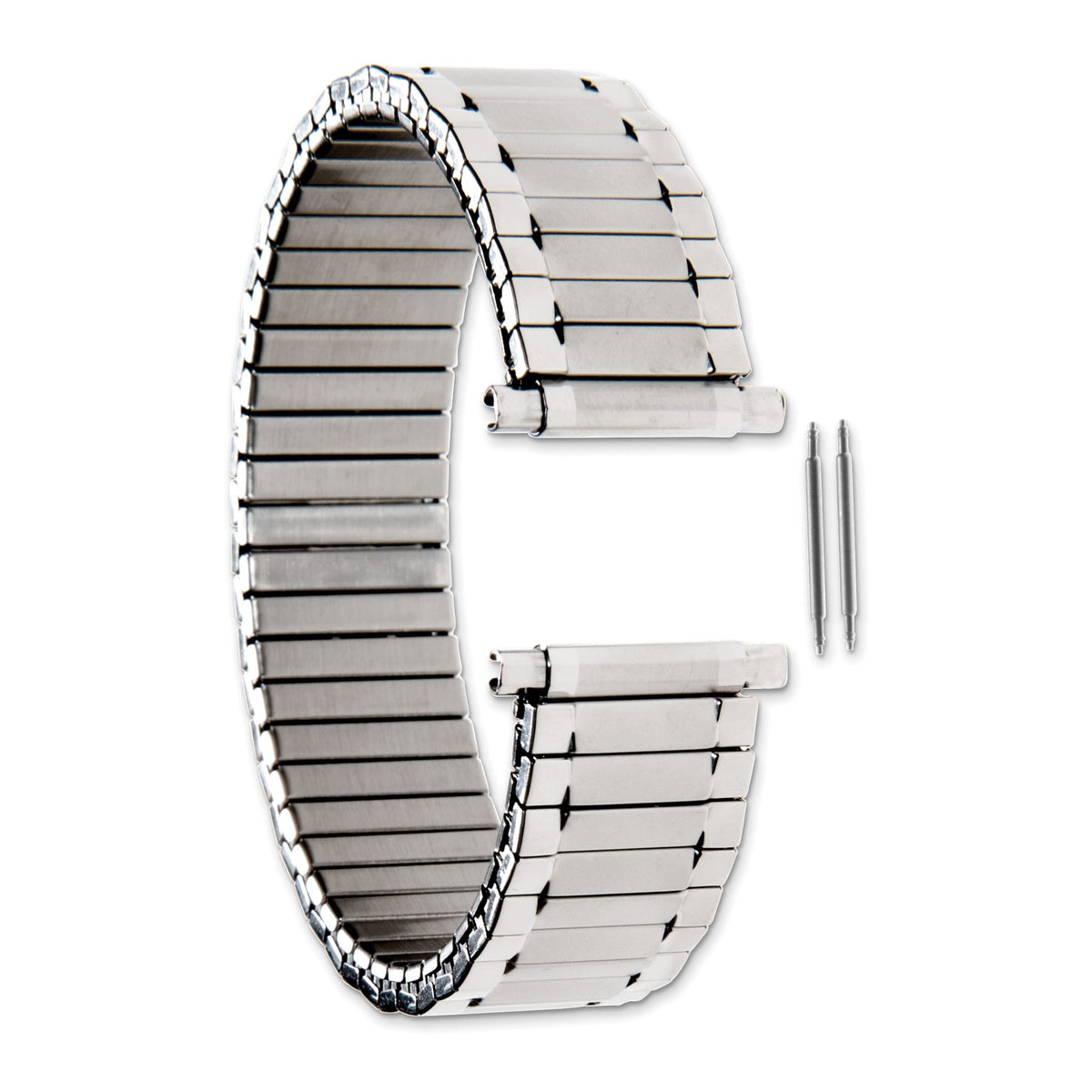 Expansion Watch Band in Stainless Steel, Brushed & Polished, 18mm - Sophia Jewelers
