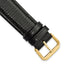 Black Lizard-Grain Leather Watch Band, 20mm