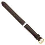 DeBeer Dark Lizard-Grain Brown Watch Band in Leather - Sophia Jewelers