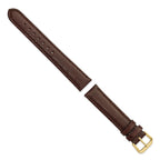 DeBeer Dark Lizard-Grain Brown Watch Band in Leather - Sophia Jewelers