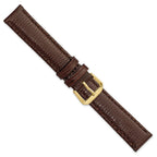 DeBeer Dark Lizard-Grain Brown Watch Band in Leather - Sophia Jewelers