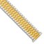 Mens Long 17-22mm Satin and Polished Two-tone IP-plated Stainless Steel 7.25 inch Expansion Watch Band