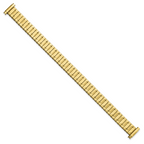 Ladies Long 9-13mm Satin and Polished Yellow IP-plated Stainless Steel 6.75 inch Expansion  Watch Band