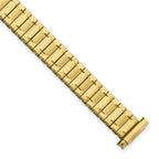 Ladies Long 9-13mm Satin and Polished Yellow IP-plated Stainless Steel 6.75 inch Expansion  Watch Band