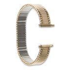 Ladies Long 12-16mm Yellow IP-plated Stainless Steel 6.75 inch Expansion Watch Band