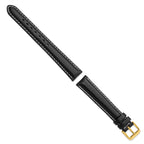 Oil-Tanned Black Watch Band in Leather - Sophia Jewelers