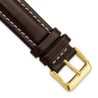 Oil-Tanned Leather Watch Band in Dark Brown, 22mm