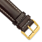 Oil-Tanned Leather Watch Band in Dark Brown, 22mm