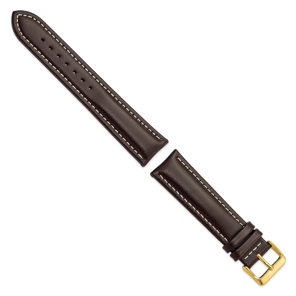 Brown Oil-Tanned DeBeer Long Dark Watch Band in Leather - Sophia Jewelers