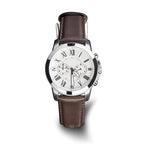 Glove Leather Watch Band in Dark Brown with Gold-Tone Buckle, 19mm - Sophia Jewelers