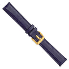 Navy Glove Leather Watch Band in 19mm with Gold-Tone Buckle - Sophia Jewelers