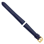 Navy Glove Leather Watch Band in 19mm with Gold-Tone Buckle - Sophia Jewelers