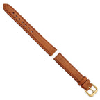 Havana Italian Leather Watch Band with Gold-Tone Buckle - Sophia Jewelers