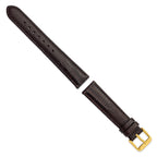 Teju Lizard Grain Leather Watch Band in Brown, 19mm - Sophia Jewelers