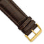 Brown Alligator-Grain Leather Watch Band with Gold-Tone Buckle 26mm