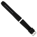 Black Watch Band in Silicone Rubber, Textured, 22mm - Sophia Jewelers