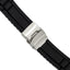 Oyster-Style Watch Band in Black Silicone, 22mm