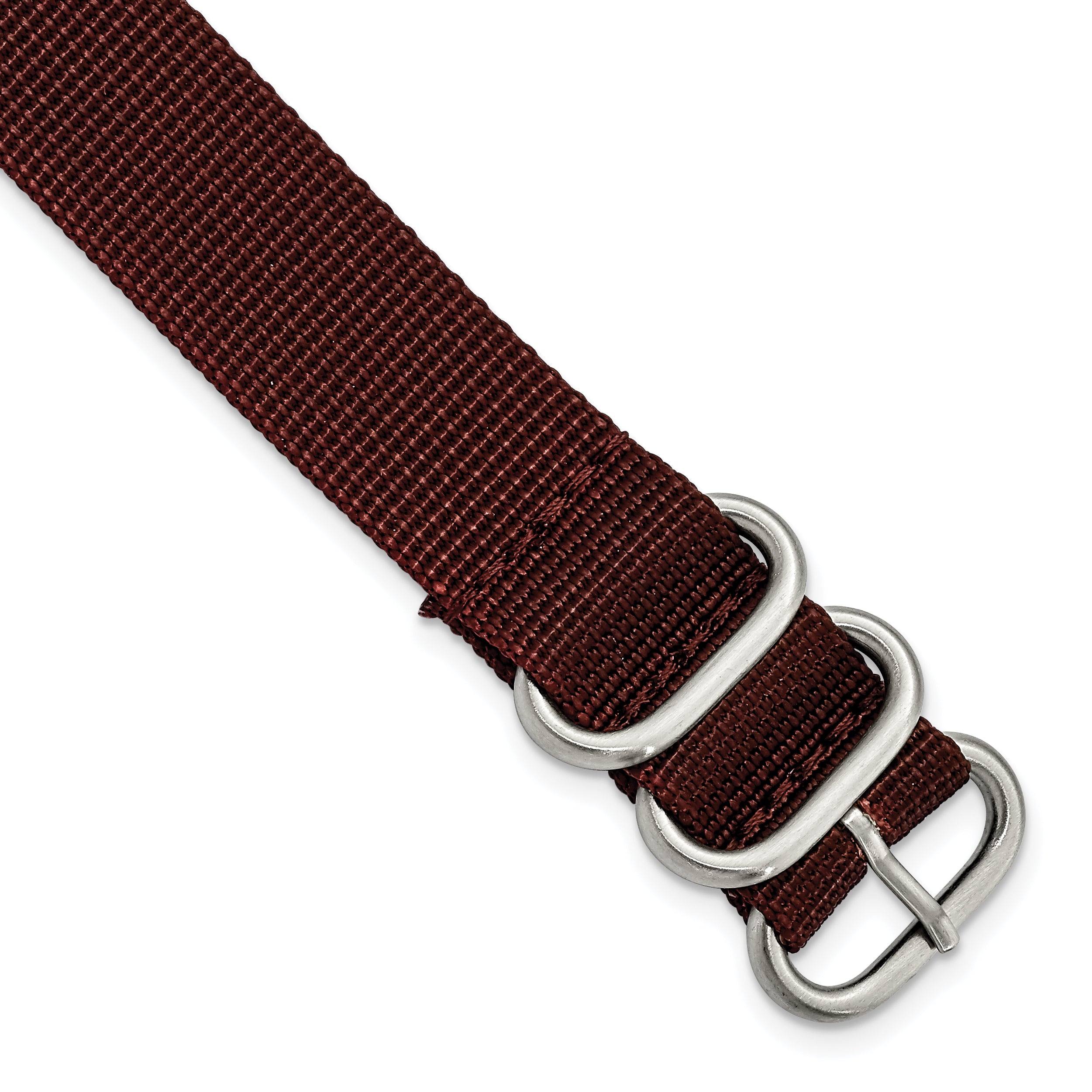 Military Ballistic Watch Band in Brown G10 Nylon, 24mm