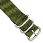 Military Ballistic Nylon Watch Band in Olive Green, 18mm