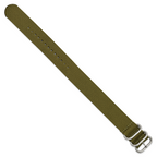 DeBeer 24mm One-Piece Olive Green Military Ballistic G10 Nylon with Brushed Stainless Steel Buckle 10.75 inch Watch Band