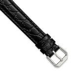 Alligator-Grain Black Watch Band in Leather - Sophia Jewelers