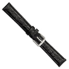 Alligator-Grain Black Watch Band in Leather - Sophia Jewelers