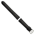 Alligator-Grain Black Watch Band in Leather - Sophia Jewelers