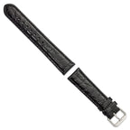 Alligator-Grain Black Watch Band in Leather - Sophia Jewelers