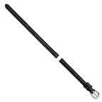 6mm Black Alligator Grain Leather with Silver-tone Buckle 6.75 inch Watch Band