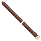 Brown Alligator-Grain Extra Long Watch Band in Leather - Sophia Jewelers