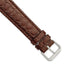 Alligator Grain Leather Watch Band in Brown, 18mm