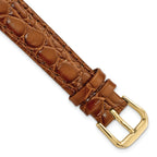 Havana Alligator-Grain Leather Watch Band in Brown, 14mm
