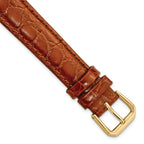 Havana Alligator-Grain Leather Watch Band in Brown, 14mm