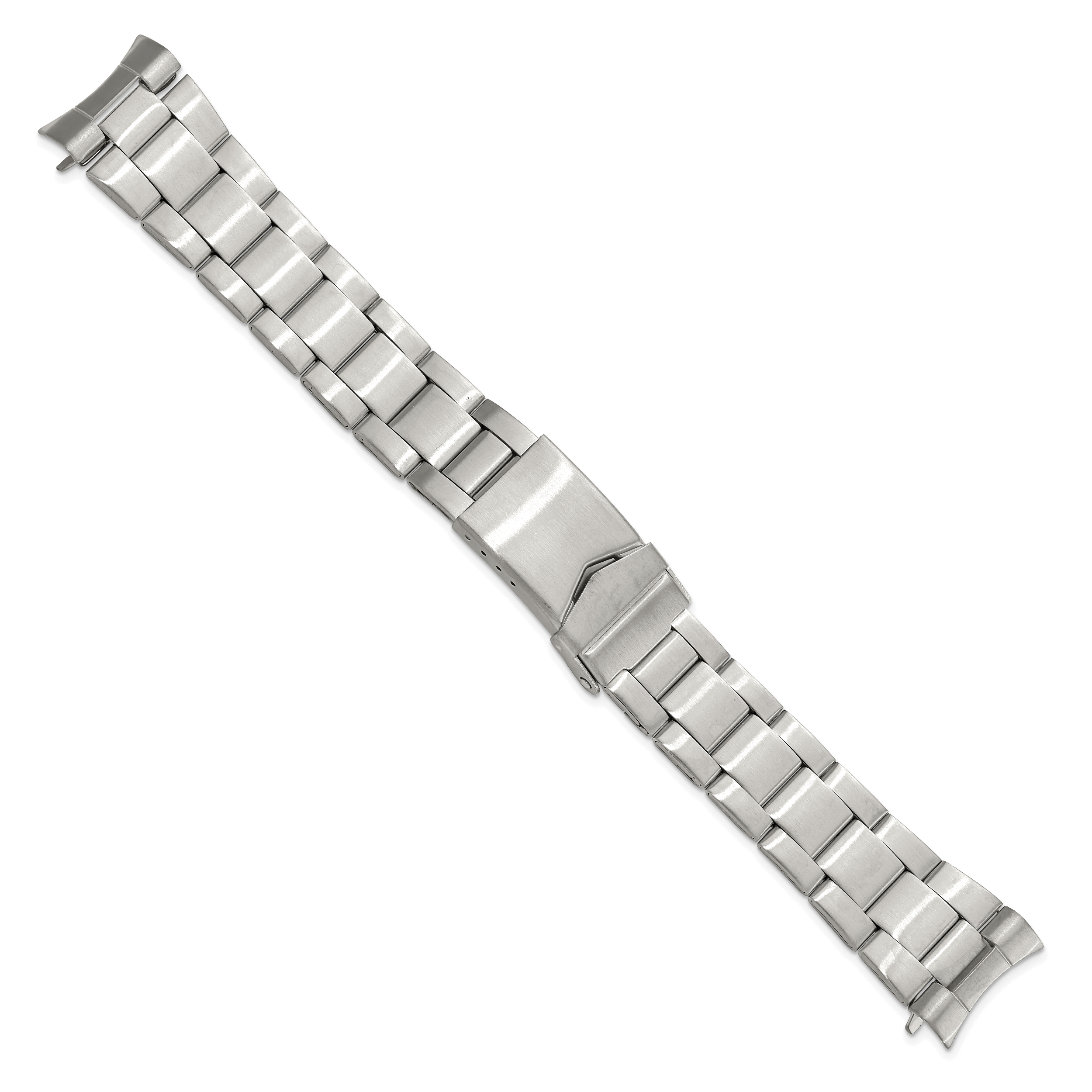 Oyster-Style Watch Band in Brushed Stainless Steel, 18mm Secondary image