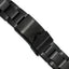 18-23mm Satin Black PVD-plated Stainless Steel Oyster-Style Solid Link with Deployment Buckle 6.75 inch Watch Band