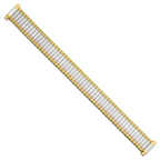 12-15mm Ladies Sanded and Polished Two-tone Stainless Steel Thin-Flexo Expansion Link 6 inch Watch Band