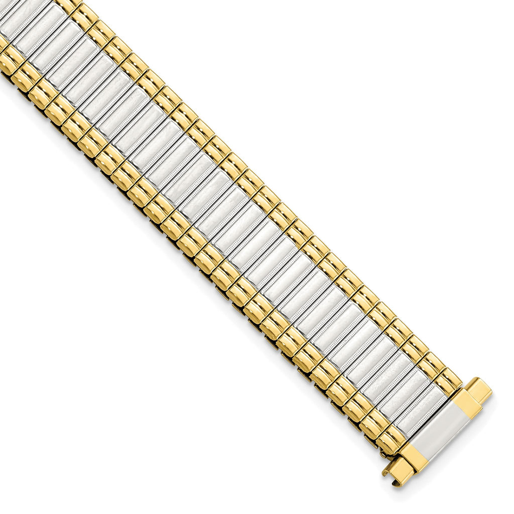 Two-Tone Expansion Link Watch Band in Stainless Steel, 11mm - Sophia Jewelers