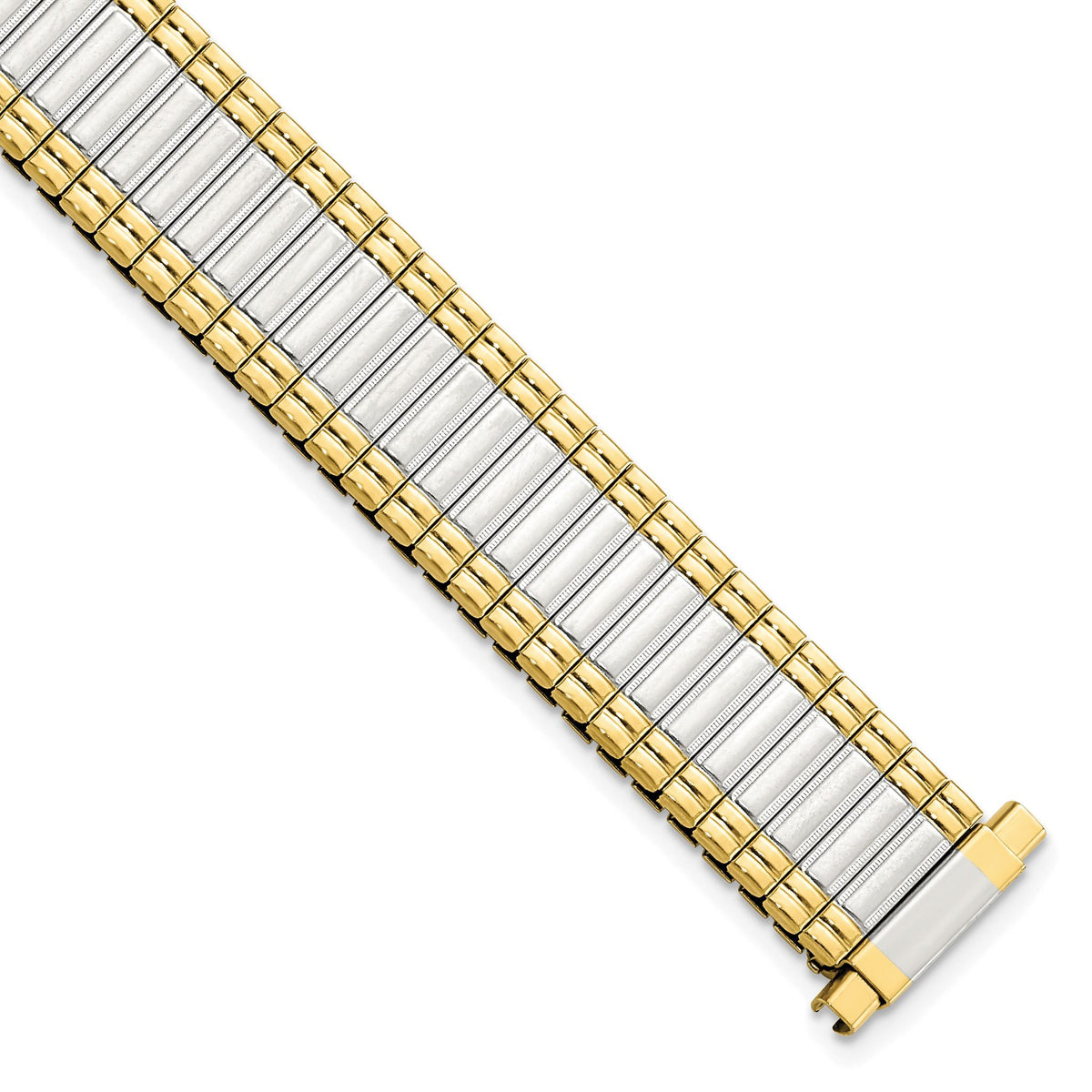 Two-Tone Expansion Link Watch Band in Stainless Steel, 11mm - Sophia Jewelers