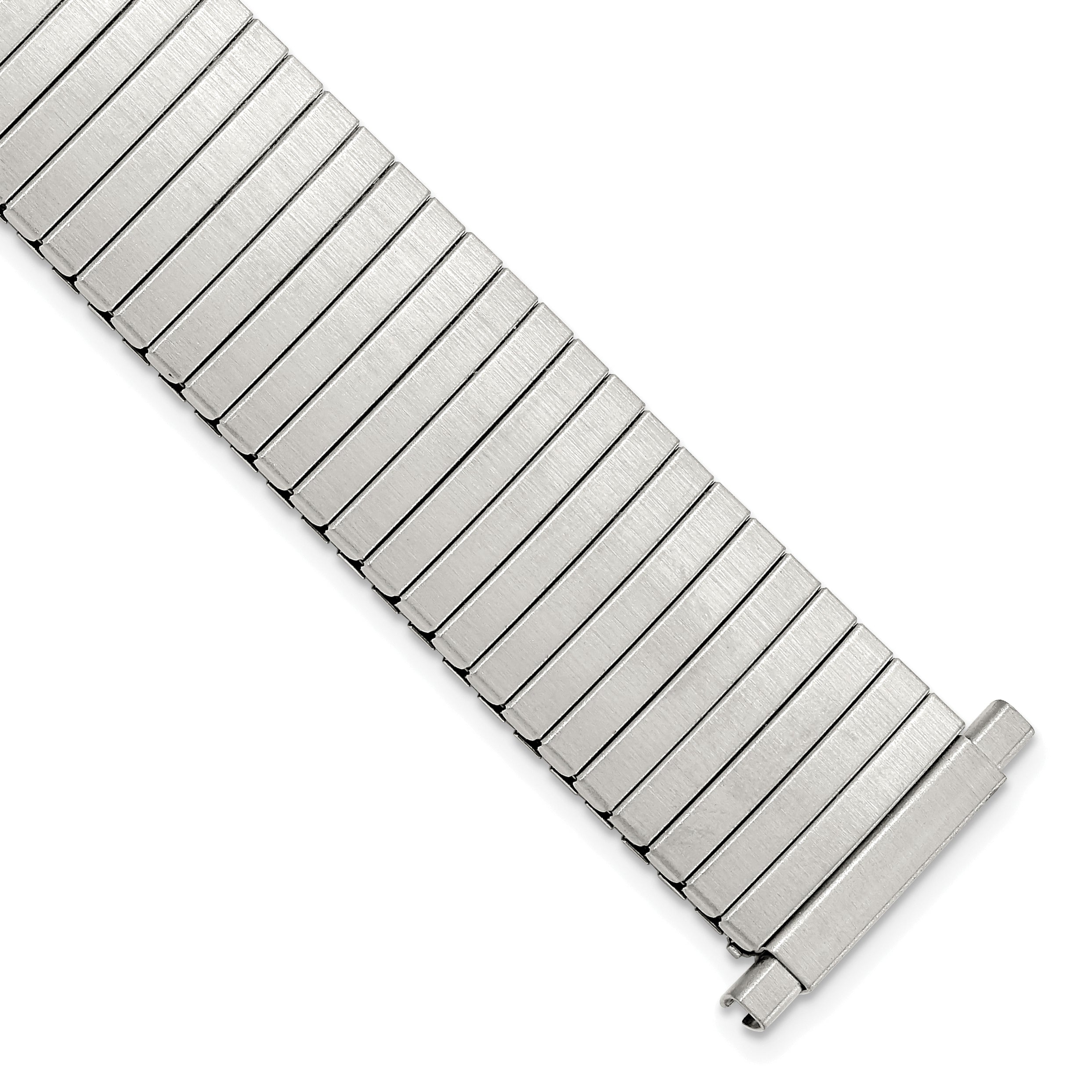 17-22mm Mens Satin Stainless Steel Thin-Flexo Expansion Link 6.5 inch Watch Band Main image