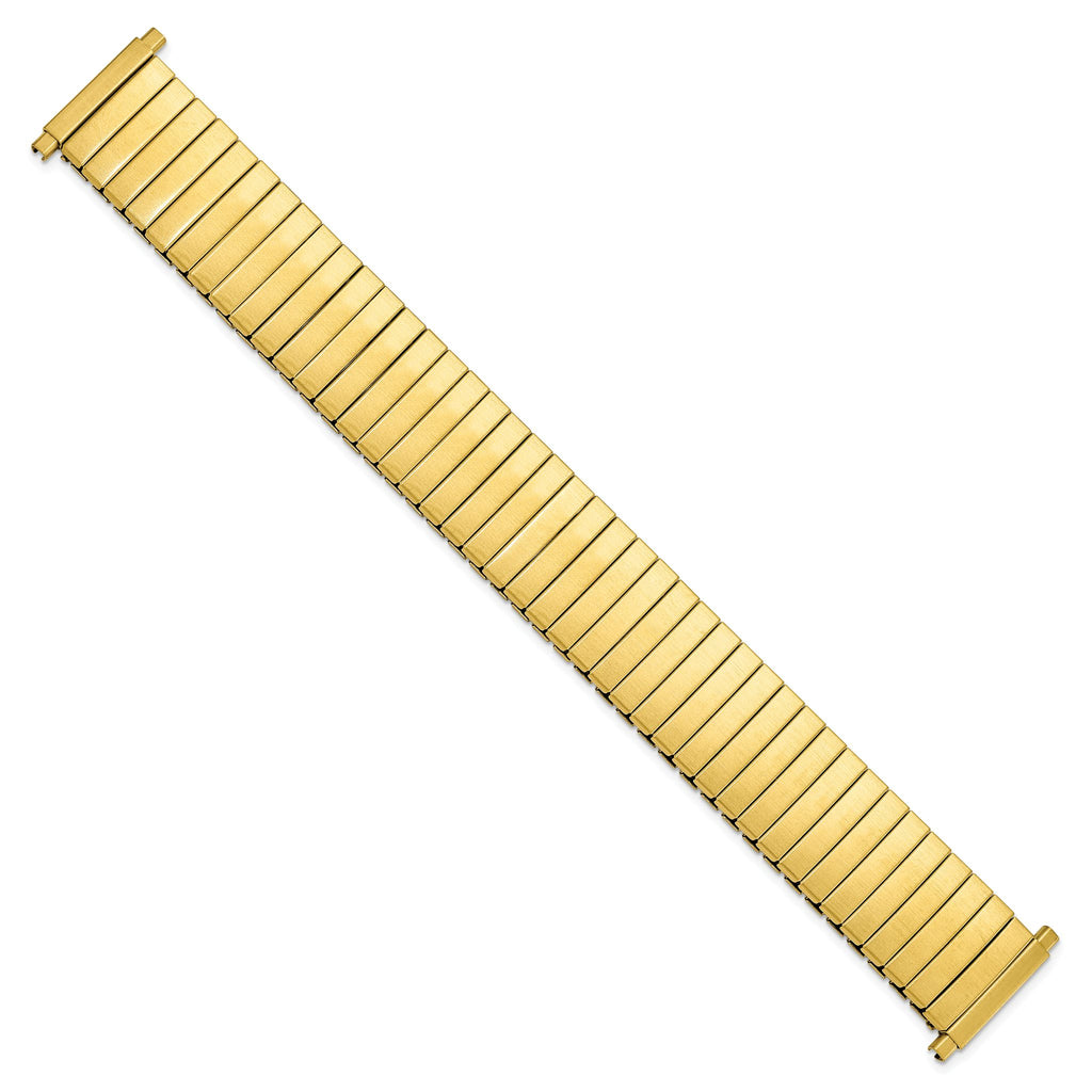 Expansion Link Watch Band in Gold-Tone Stainless Steel, Brushed, 18mm - Sophia Jewelers