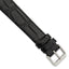 18mm Extra-Long Black Matte Gator Grain Calfskin Leather with Stainless Steel Buckle 8.25 inch Watch - Sophia Jewelers
