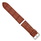 Gator Grain Matte Leather Watch Band in Stainless Steel Buckle - Sophia Jewelers