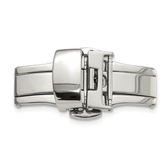 14mm Silver-tone Butterfly Style Deployment Buckle