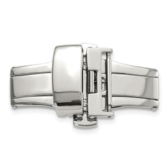 16mm Silver-tone Butterfly Style Deployment Buckle