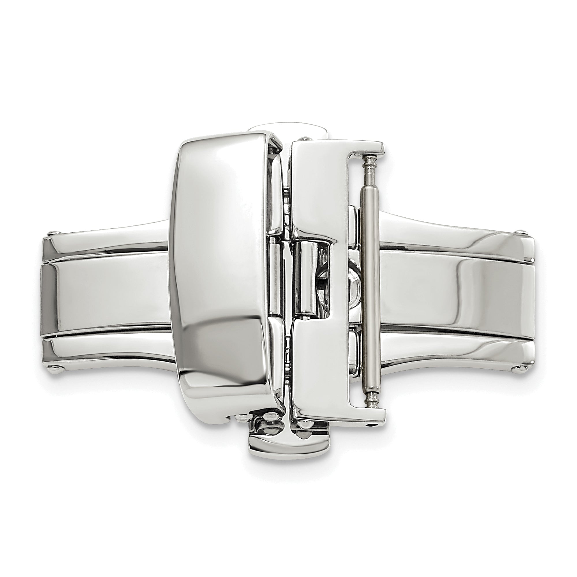 20mm Silver-tone Butterfly Style Deployment Buckle