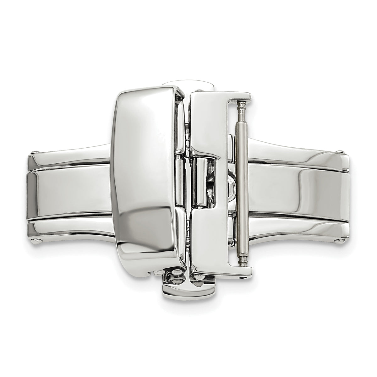 20mm Silver-tone Butterfly Style Deployment Buckle