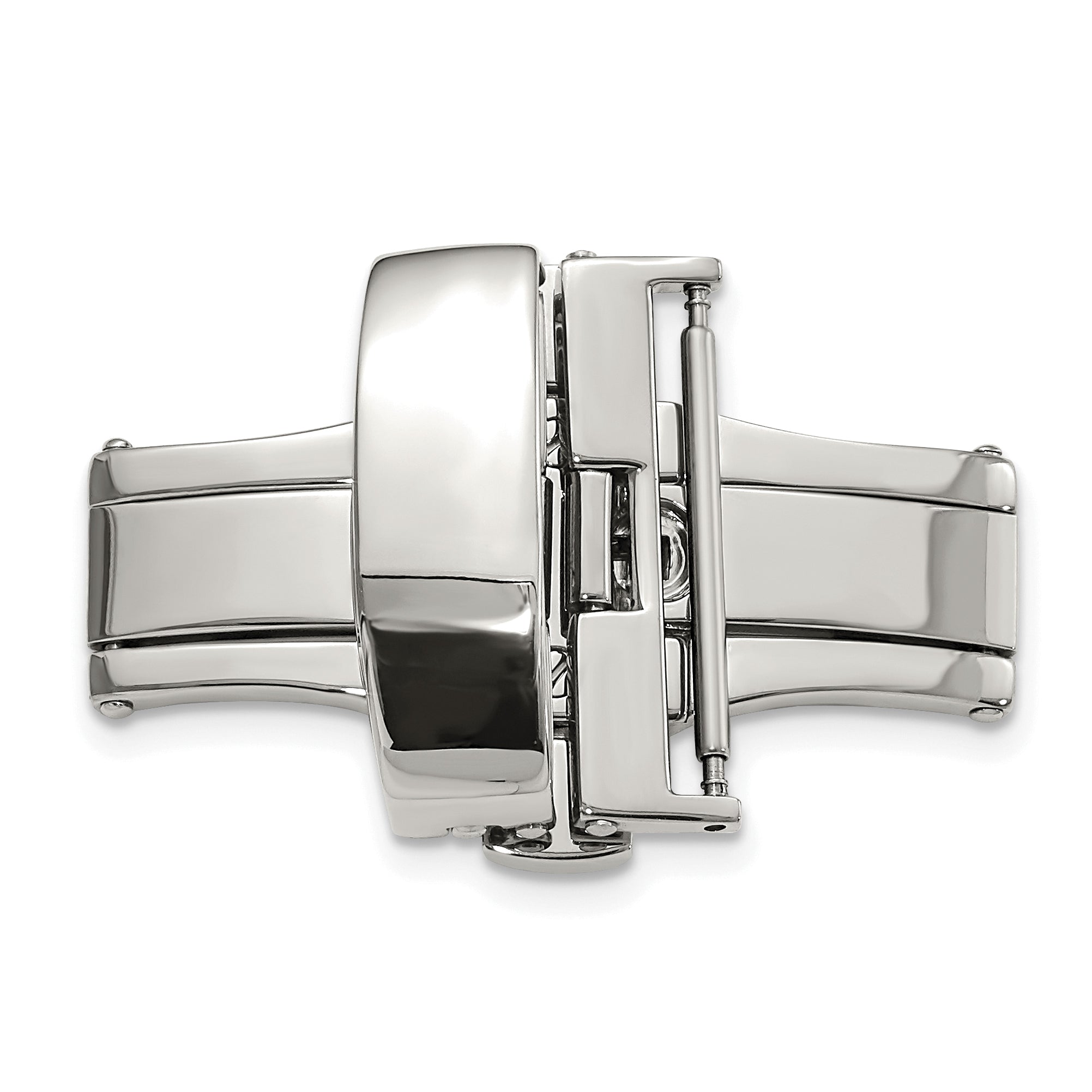 22mm Silver-tone Butterfly Style Deployment Buckle
